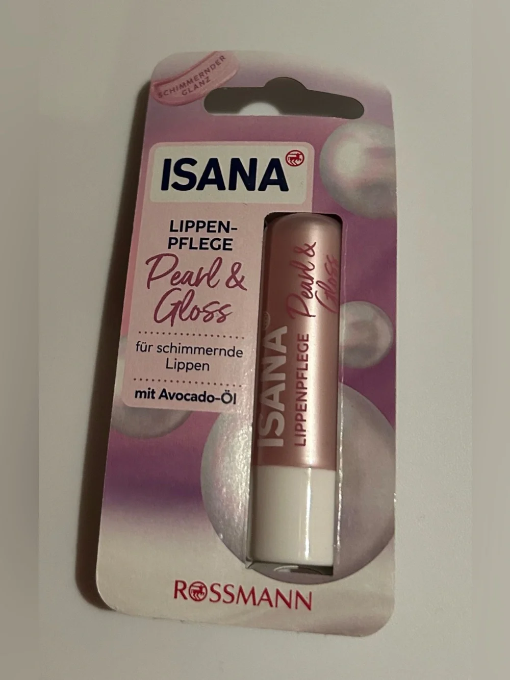 ISANA Pearl & Gloss Shimmer Lip Balm German Import Rossmann Vegan Lip Care NWT
